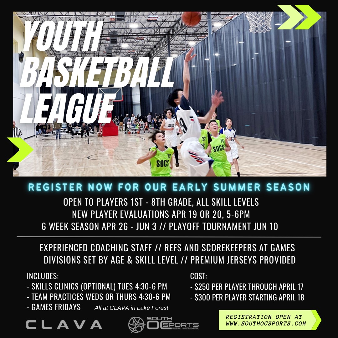 Summer Youth Basketball League Flyer