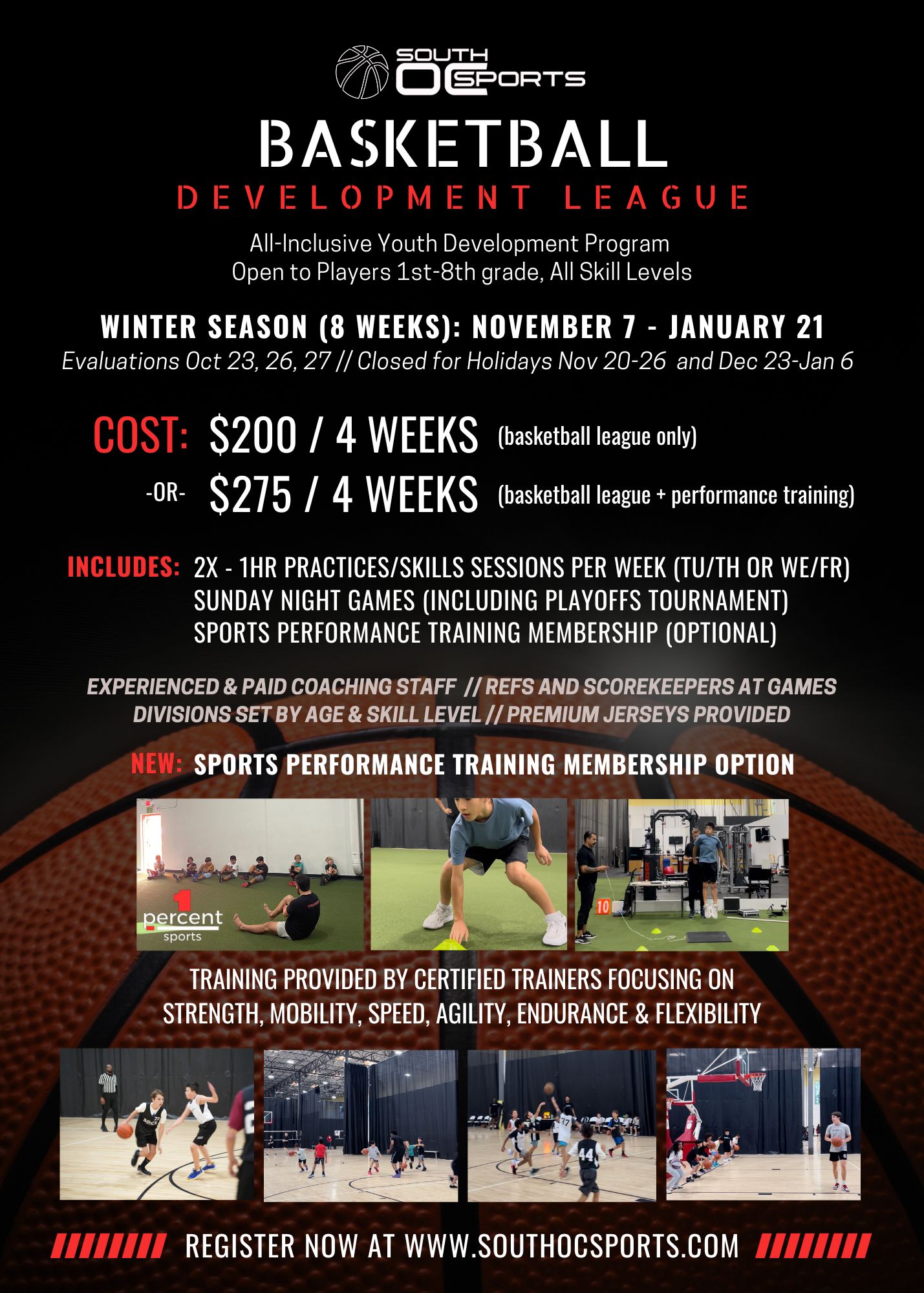 winter basketball dev league v2 Summer Camp flyer
